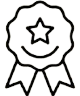 Star award ribbon badge icon