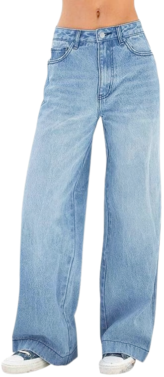 Women's 2026 Wide Leg Jeans Distress