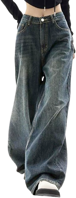 Women Baggy Jeans Mid-Low